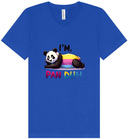 Pan Duh Panda Unisex V-Neck Shirt