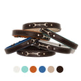 Load image into Gallery viewer, ExionPro Silver Snaffle Padded Leather Dog Collar - Sky Blue Padding
