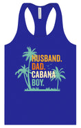 Load image into Gallery viewer, Dad. Husband. Cabana Boy. Women's Racerback Tank
