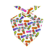 Summer Bandana | Flip Flops Bandana | Sandals | Beach Bandana | Summer Fun