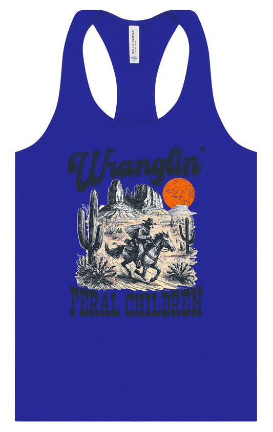 Wranglin' Feral Children Women's Racerback Tank