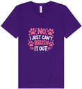 Load image into Gallery viewer, Can't Just Brush it Out Groomer Unisex V-Neck Shirt
