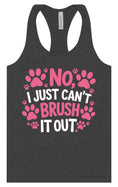 Load image into Gallery viewer, Can't Just Brush it Out Groomer Women's Racerback Tank
