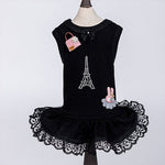 Paris Dog Dress Black