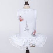 Paris Dog Dress White