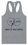 Load image into Gallery viewer, Dad Jokes Venn Diagram Women's Racerback Tank
