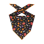 Halloween Bandana | Halloween Dog Bandana | Black Dog Bones, House & more