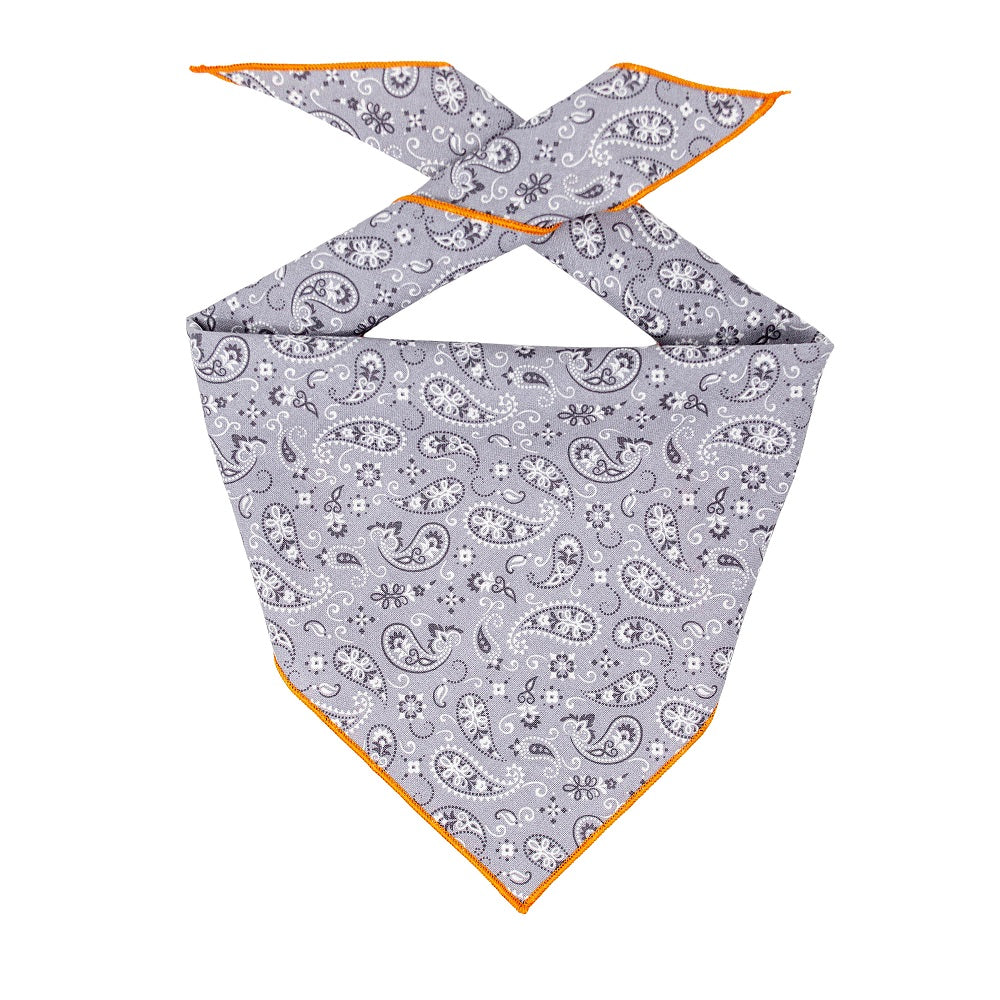 Bandana | Paisley Gray Bandana | Fall Bandana | Spring Bandana - Southlake Paws