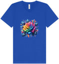 Load image into Gallery viewer, Rainbow Rose Unisex V-Neck Shirt
