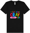 Load image into Gallery viewer, Get Your Kindergarten Cray On Unisex V-Neck Shirt
