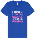 Load image into Gallery viewer, Too Young To Be A Grandma Unisex V-Neck Shirt
