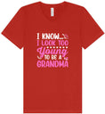 Load image into Gallery viewer, Too Young To Be A Grandma Unisex V-Neck Shirt
