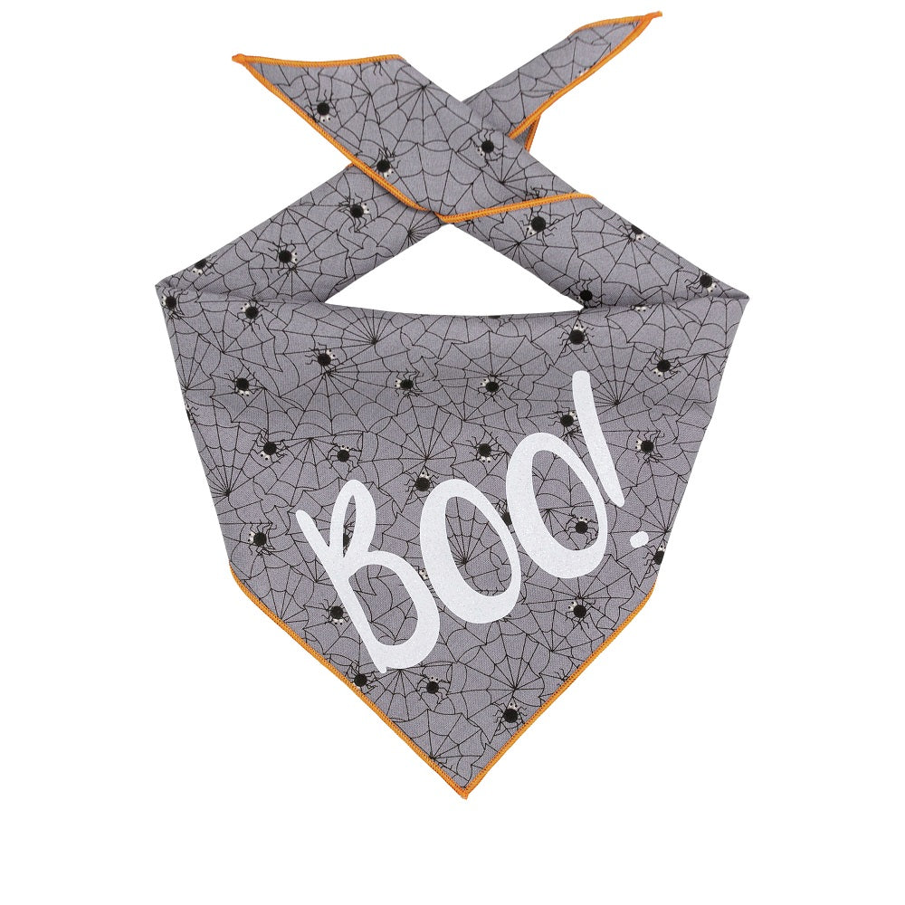 Halloween Bandana | Halloween Dog Bandana | Black Spider Web | Boo - Southlake Paws