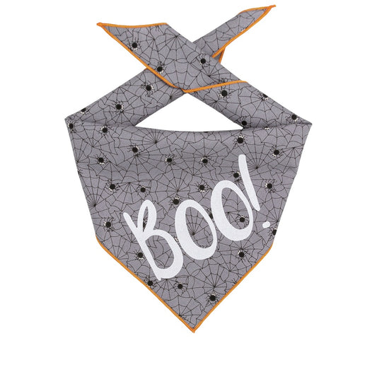 Halloween Bandana | Halloween Dog Bandana | Black Spider Web | Boo - Southlake Paws