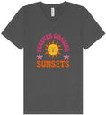 Load image into Gallery viewer, Forever Chasing Sunsets Unisex V-Neck Shirt

