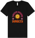 Load image into Gallery viewer, Forever Chasing Sunsets Unisex V-Neck Shirt
