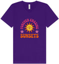Load image into Gallery viewer, Forever Chasing Sunsets Unisex V-Neck Shirt
