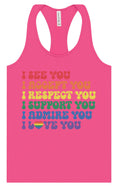 Load image into Gallery viewer, See Accept Support Pride Women's Racerback Tank

