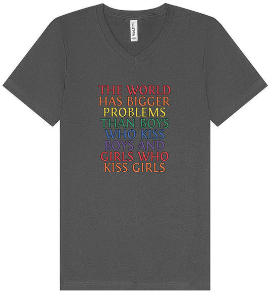 Bigger Problems Pride Unisex V-Neck Shirt