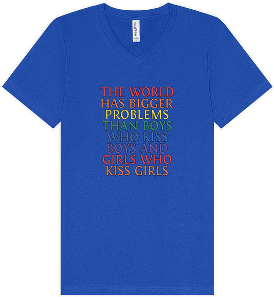 Bigger Problems Pride Unisex V-Neck Shirt