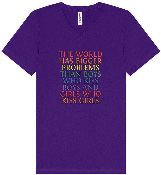 Bigger Problems Pride Unisex V-Neck Shirt
