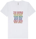 Load image into Gallery viewer, Bigger Problems Pride Unisex V-Neck Shirt
