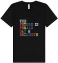 Load image into Gallery viewer, The Future is Female, Gay, and Inclusive Unisex V-Neck Shirt
