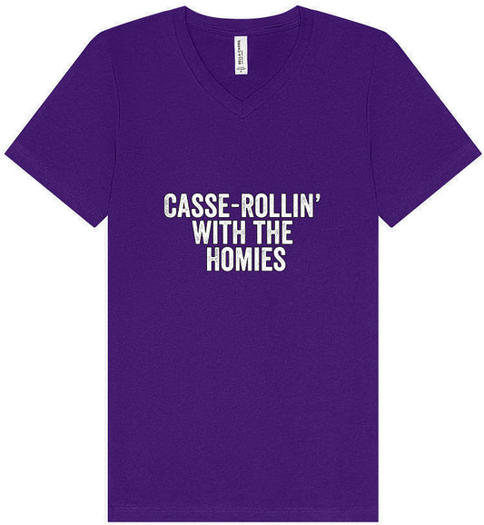 Casserolin with the Homies Unisex V-Neck Shirt