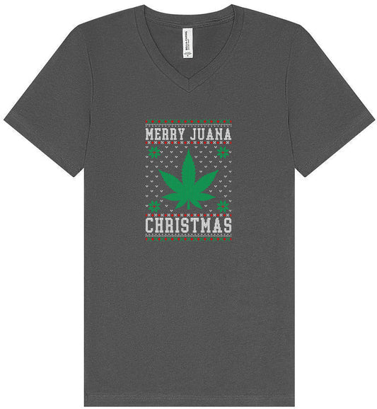 Merry Juana Christmas Unisex V-Neck Shirt
