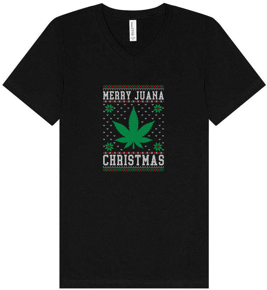 Merry Juana Christmas Unisex V-Neck Shirt