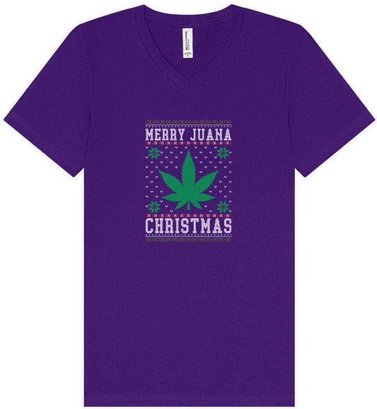 Merry Juana Christmas Unisex V-Neck Shirt