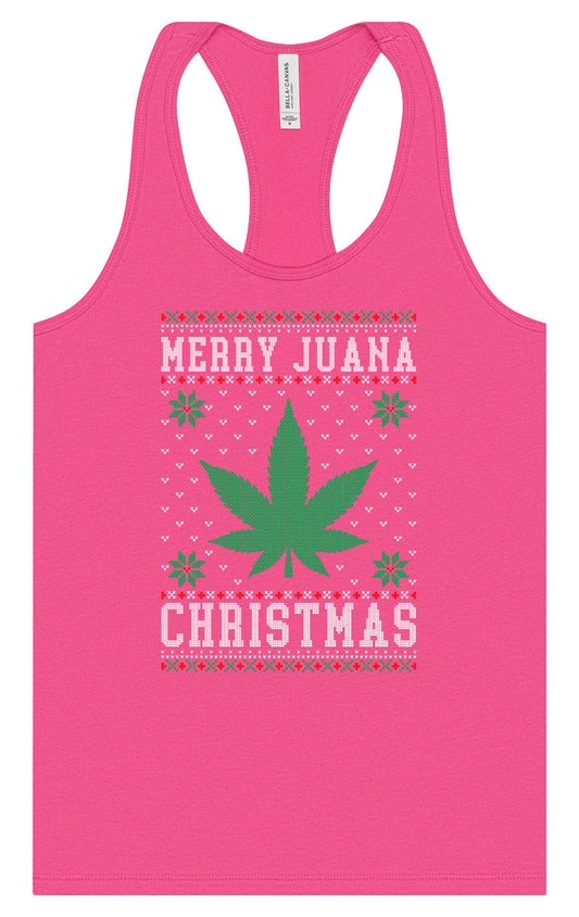 Merry Juana Christmas Women's Racerback Tank