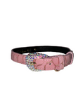 Load image into Gallery viewer, Soft Pink Embossed Croc Italian Leather.
