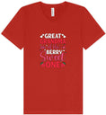 Load image into Gallery viewer, Great Grandma of the Berry Sweet One Unisex V-Neck Shirt
