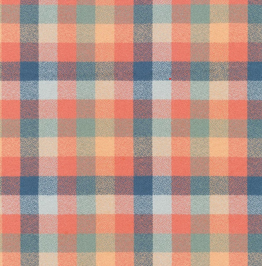 Plaid Bandana, Fall Bandana,  Winter Bandana, High Quality Luxe Fabric, Peach, Blue, Dog Bandana - Southlake Paws