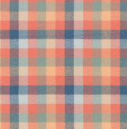 Plaid Bandana, Fall Bandana,  Winter Bandana, High Quality Luxe Fabric, Peach, Blue, Dog Bandana