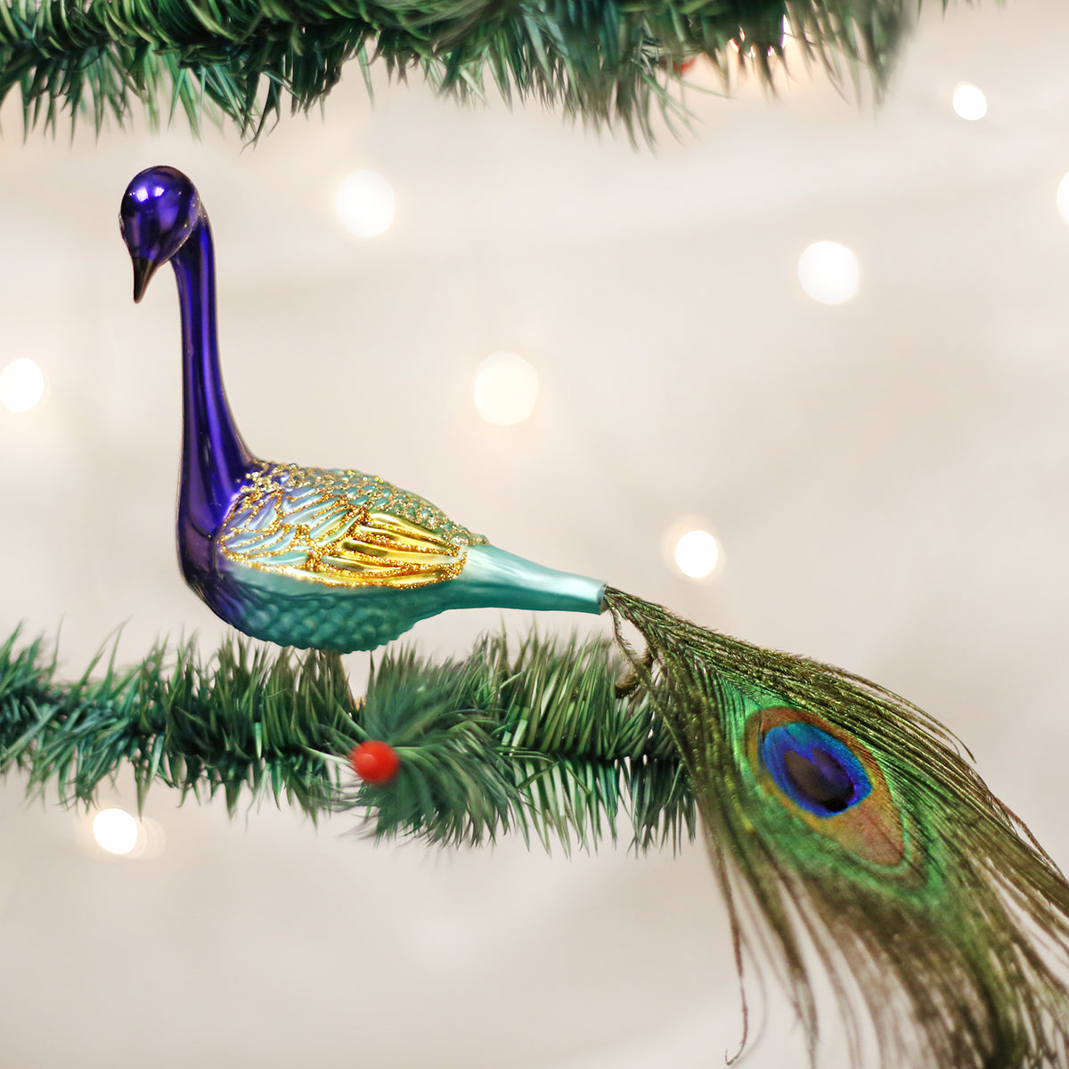 Magnificent Peacock Ornament - Southlake Paws
