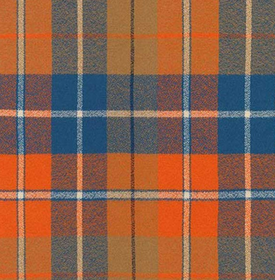 Flannel Dog Bandana, Plaid Bandana, Fall Bandana, High Quality Fabric, Blue, Orange - Southlake Paws