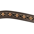 Load image into Gallery viewer, ExionPro Large Dual Coloured Glittering Black, Golden Crystal Browband

