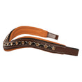 Load image into Gallery viewer, ExionPro Large Dual Coloured Glittering Black, Golden Crystal Browband
