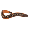 Load image into Gallery viewer, ExionPro Large Dual Coloured Glittering Black, Golden Crystal Browband
