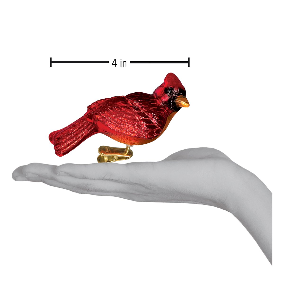 Resting Cardinal Ornament - Southlake Paws