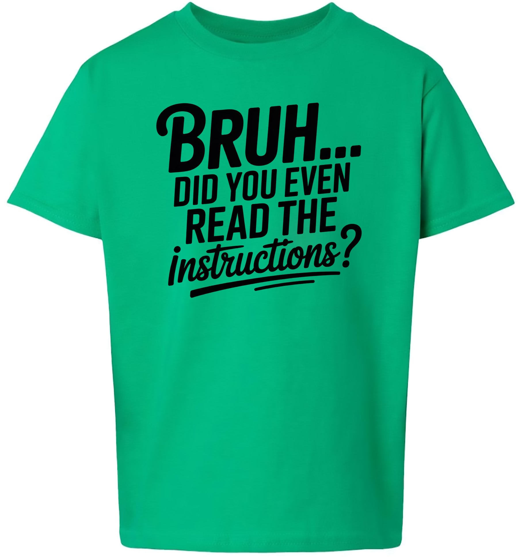 Bruh, Instructions? Children's Gildan Soft Shirt