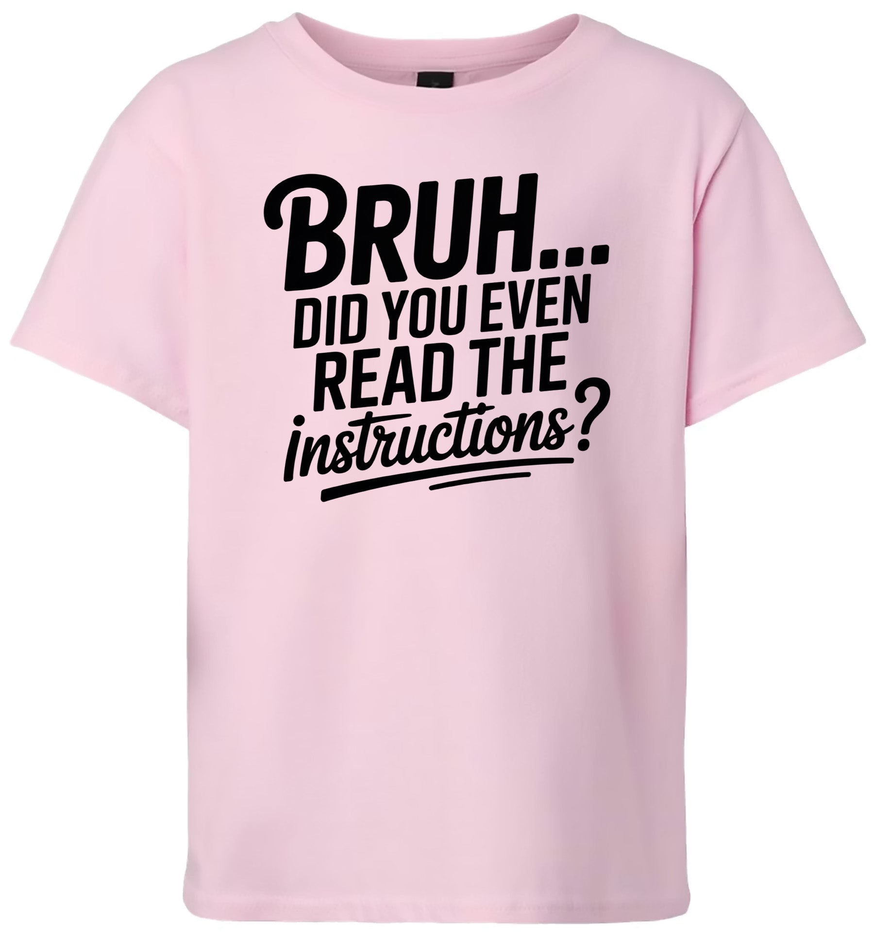 Bruh, Instructions? Children's Gildan Soft Shirt