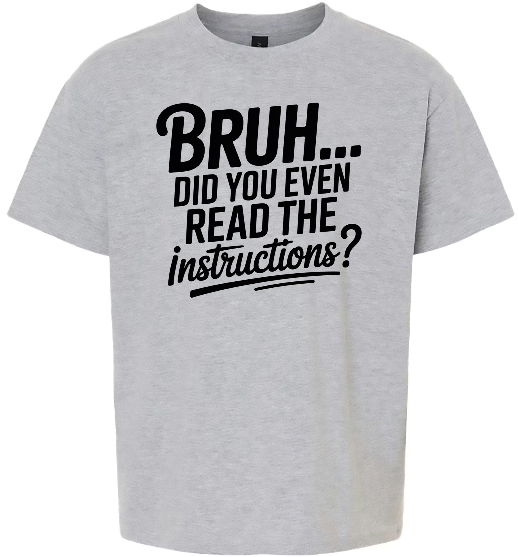Bruh, Instructions? Children's Gildan Soft Shirt
