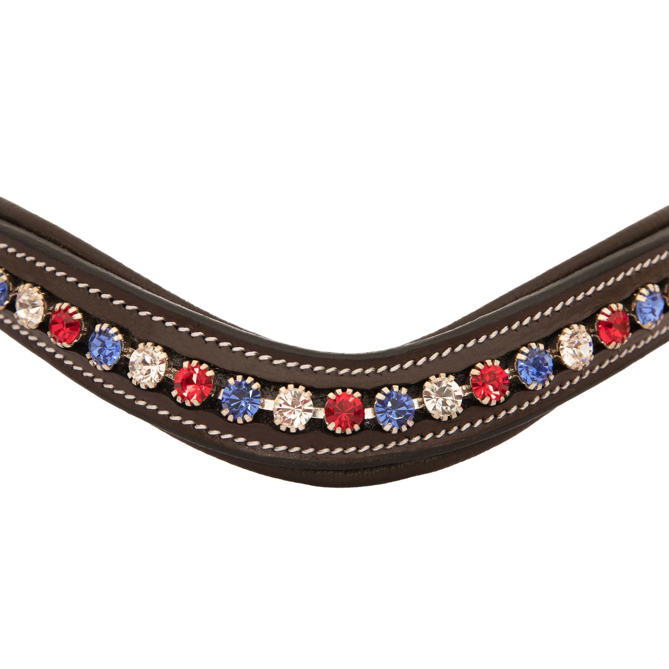 ExionPro Designer Red, Blue & White linked Crystal Browband