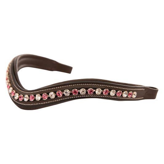 ExionPro Designer White & Pink linked Crystal Browband