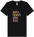 Load image into Gallery viewer, Tie Dye Mom Bruh Unisex V-Neck Shirt
