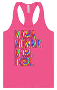 Load image into Gallery viewer, Tie Dye Mom Bruh Women's Racerback Tank
