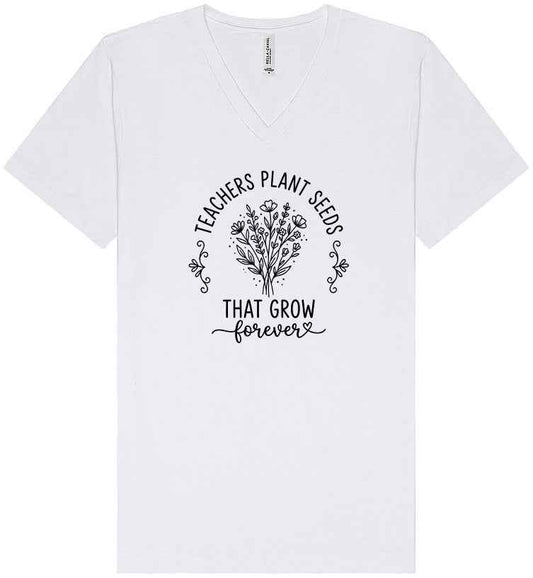 Teachers Plant Seeds Unisex V-Neck Shirt